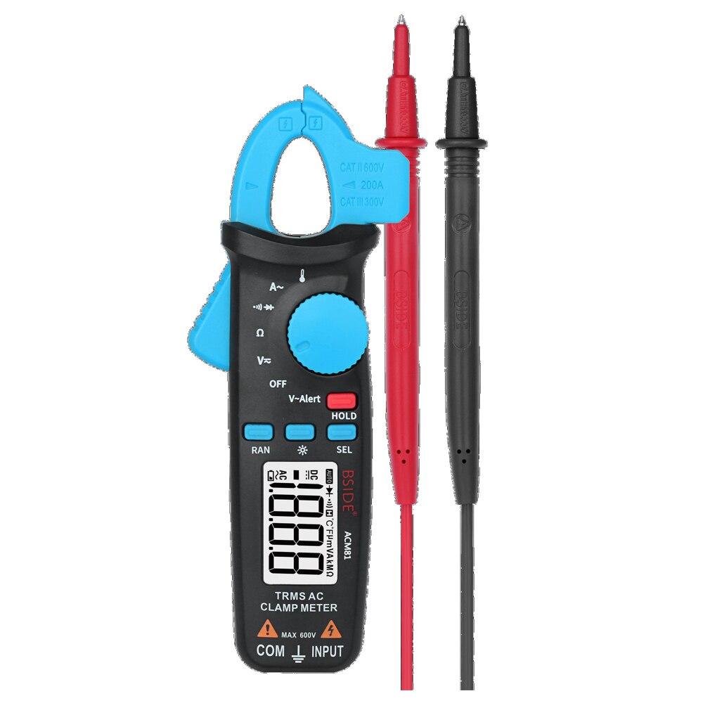 True RMS Mini Digital Clamp Meters DC AC Current Voltage Ampere NCV Ohm Tester Ammeter Multimeter Electrician Measurement Tools