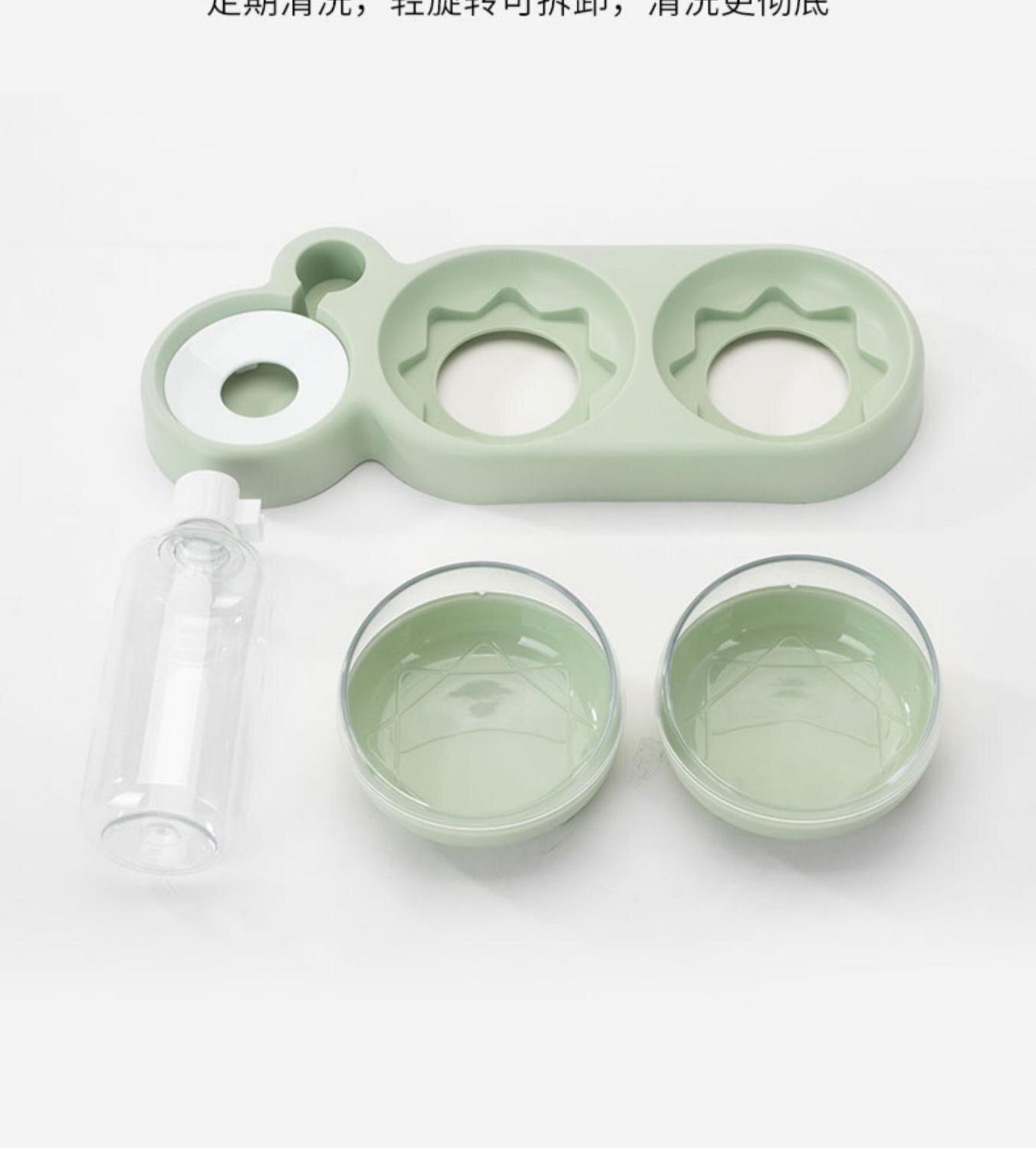 Miska dla kota karmnik dla psa podwójna doniczka automatyczne przechowywanie wody i antypoślizgowy podajnik dla zwierząt domowych