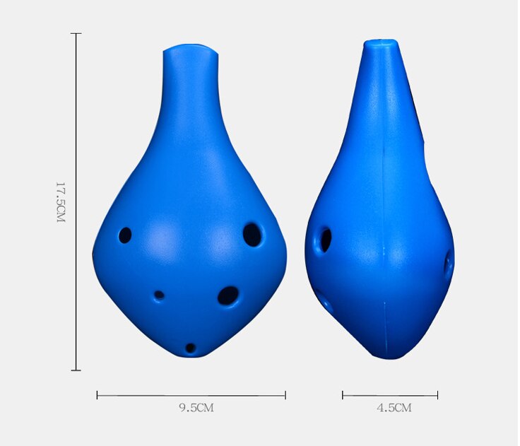 1Pcs Fluit 6 Gat Sopraan C Keramische Flauta Ocarina Of Time Mini Ocarina Fluit Kid 'S Speelgoed Muziekinstrumenten: Blauw