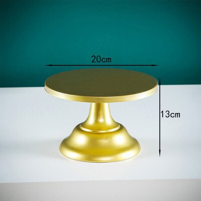Hem fest display monter bröllop dekoration smidesjärn födelsedag bricka dessert fudge skrivbordet afternoon tea tårtställ: Guld 20cm