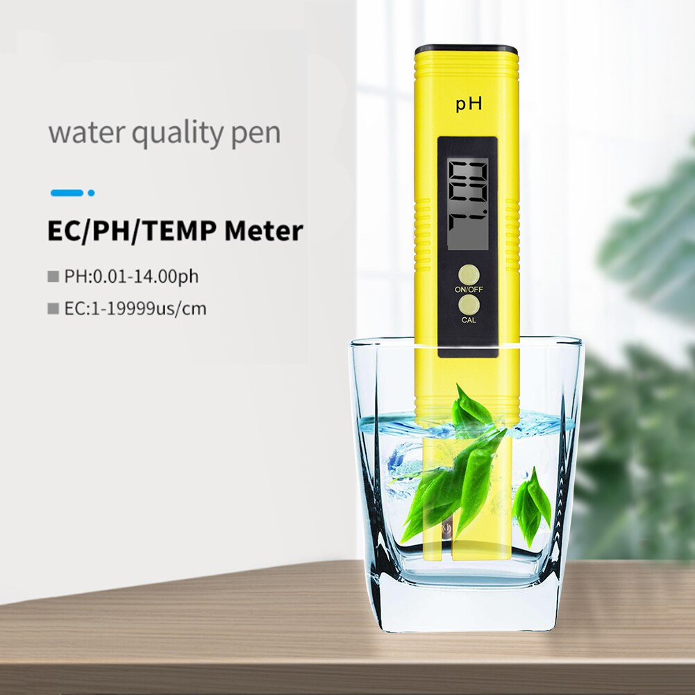 Portable Digital Display Fish Tank Pool Water Test Instrument PH Meter Temperature Backlight Sunlight Tester