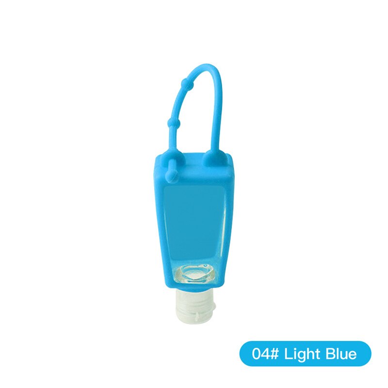 5 st 30ml silikon reseflaskor silikon påfyllningsbar klämbar behållare handsprit flaskor tom nyckelringshållare: 04