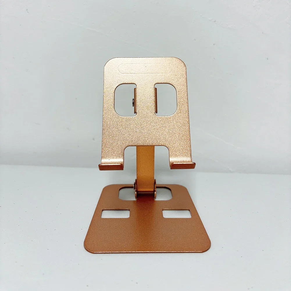 Universel foldbar bordtelefonholder monteringsstativ til iphone 12-16 mobiltelefonholder tablet skrivebordsholder i metal: Guld