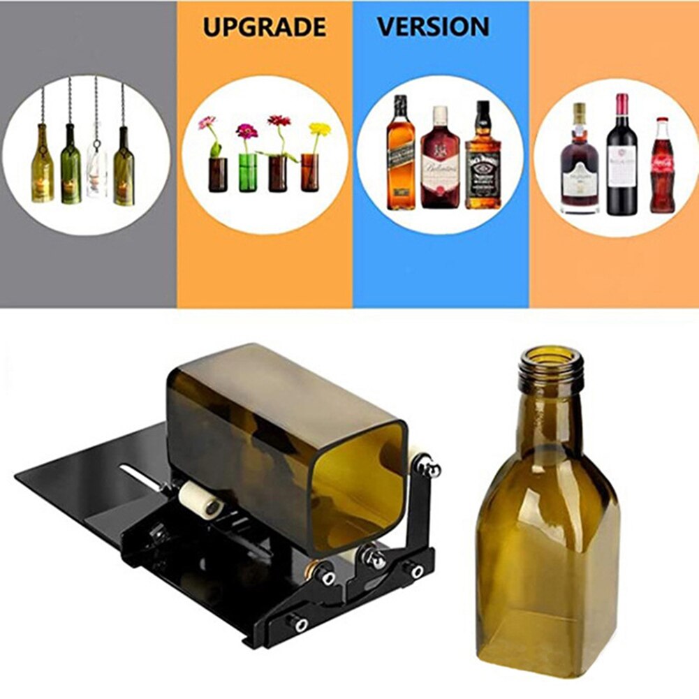 Glass Bottle Cutter Craft DIY Wine Beer Sculptures Stainless Steel Cutting Tool for Household Metal Easily Handle Parts