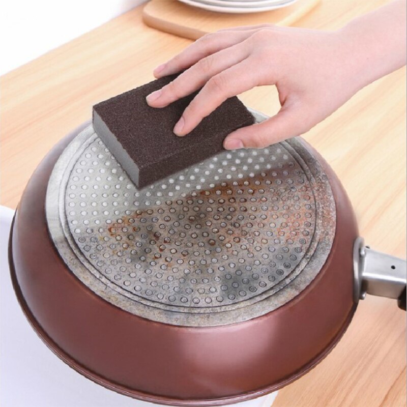 Kitchen Magic Sponge Eraser Rust Remover Brush Dish Pot Cleaning Brush Emery Sponge Descaling Clean Rub Pot Kitchen Tools