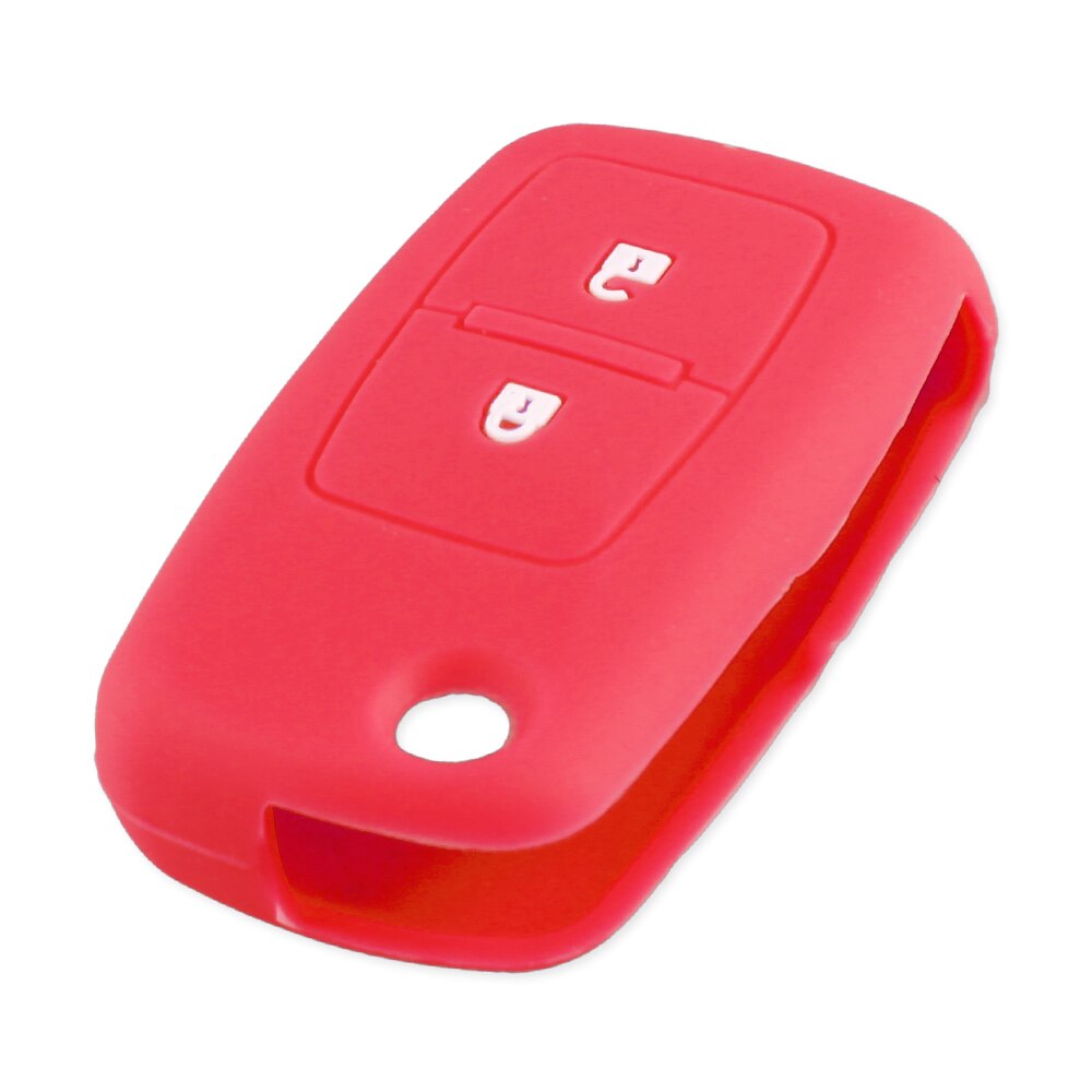 Keyyou 2 bt silicone remote flip bil key cover cover til vw  mk4 sæde altea alhambra ibiza polo golf 4 5 6 transporter amarok: Rød