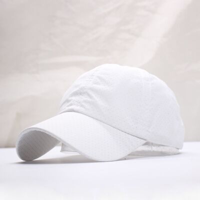 Solid Zomer Baseball Cap Mannen Snapback Vrouwen Sneldrogend Mesh Cap Ademend Zonnehoed Bone Masculino Trucker Cap: white