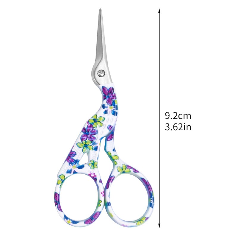 SHWAKK Stainless Steel Embroidery Tailor Scissors Crafts Dressmaking Sharp Handled Needlework Cross stitch Sewing Scissor: 9.2cm purple