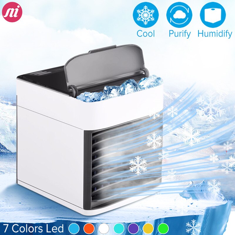 Mini casa condicionador de ar portátil ar condicionado espaço pessoal refrigerador de ar usb recarregável umidificador ventilador de mesa de refrigeração de ar