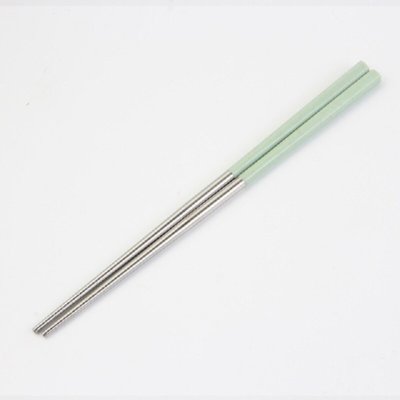 Vacclo Stainless Steel Chopsticks Eco-friendly Mildew Proof Sticks Delicate Domestic Kitchen Tableware for Food Rice Cutlery: Green