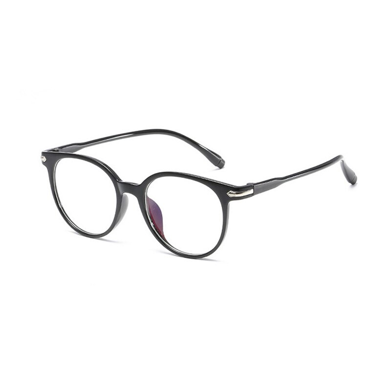 Zilead Fashionable Reading Glasses Flat Lens Artistic Decorative Spectacles Comfortable Light Blue Film Optical Glasses Unisex: Brilliant Black