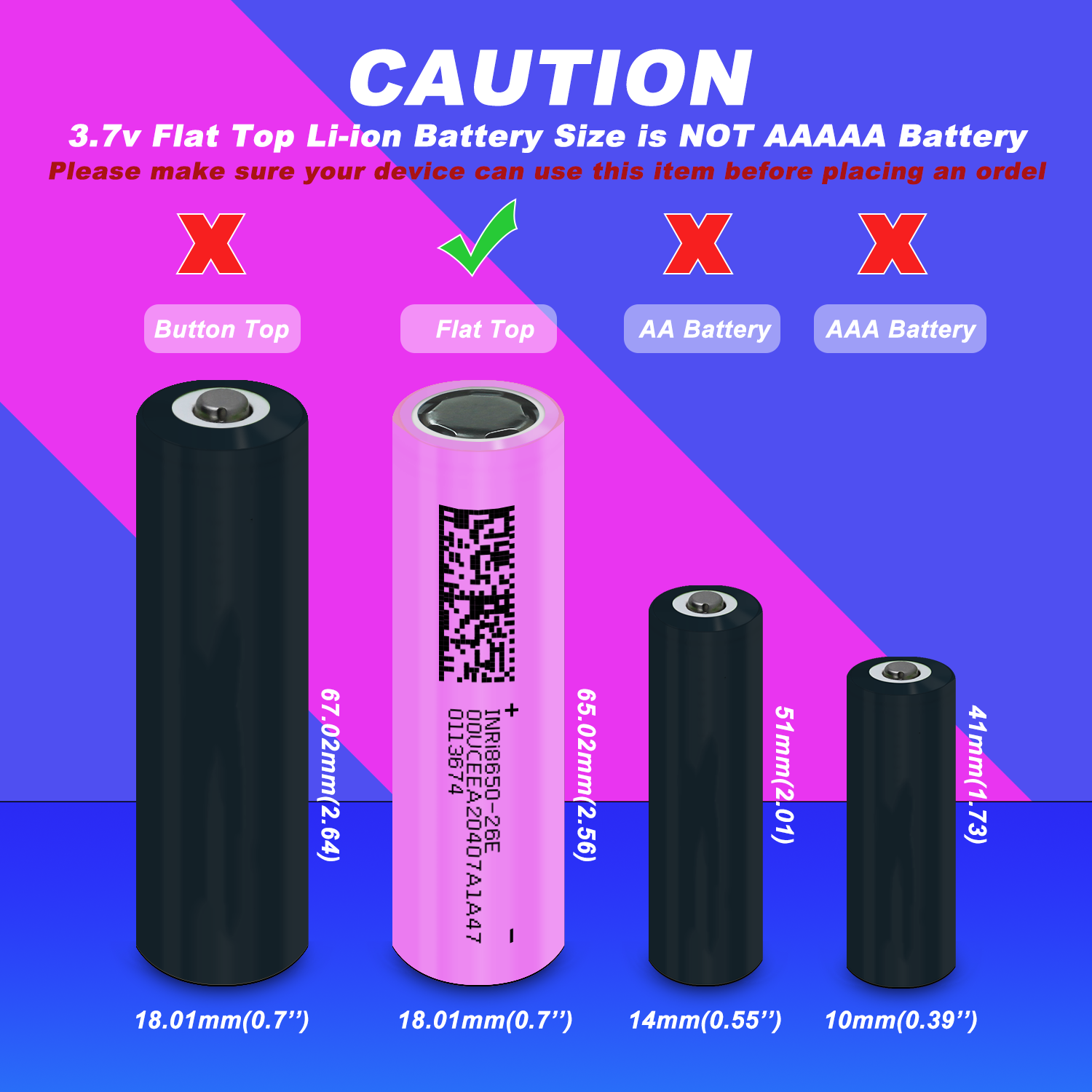 18650 2600mAh Battery 3.7V 10A Discharge Lithium Ion Rechargeable Battery for Powerbank Lamp Flashlight 18650 Batteries