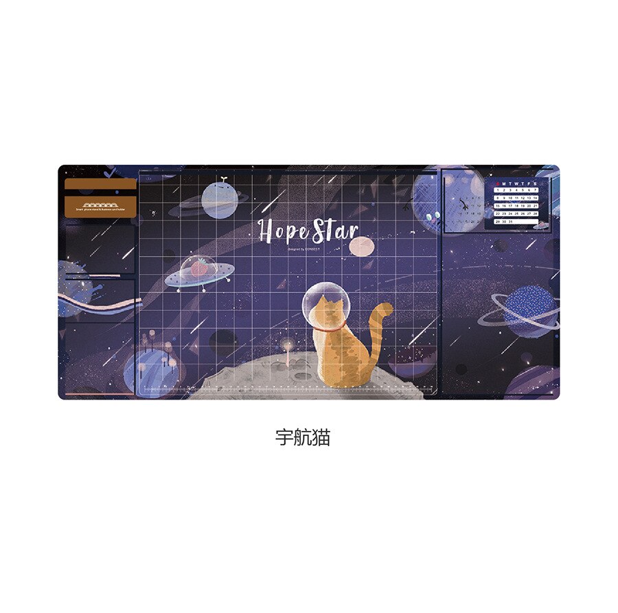 Oversized Waterproof Pu Mouse Pad Student Writing Pad Office Computer Desk Mat Laptop Cushion Desk Organizer with Calendar: 1