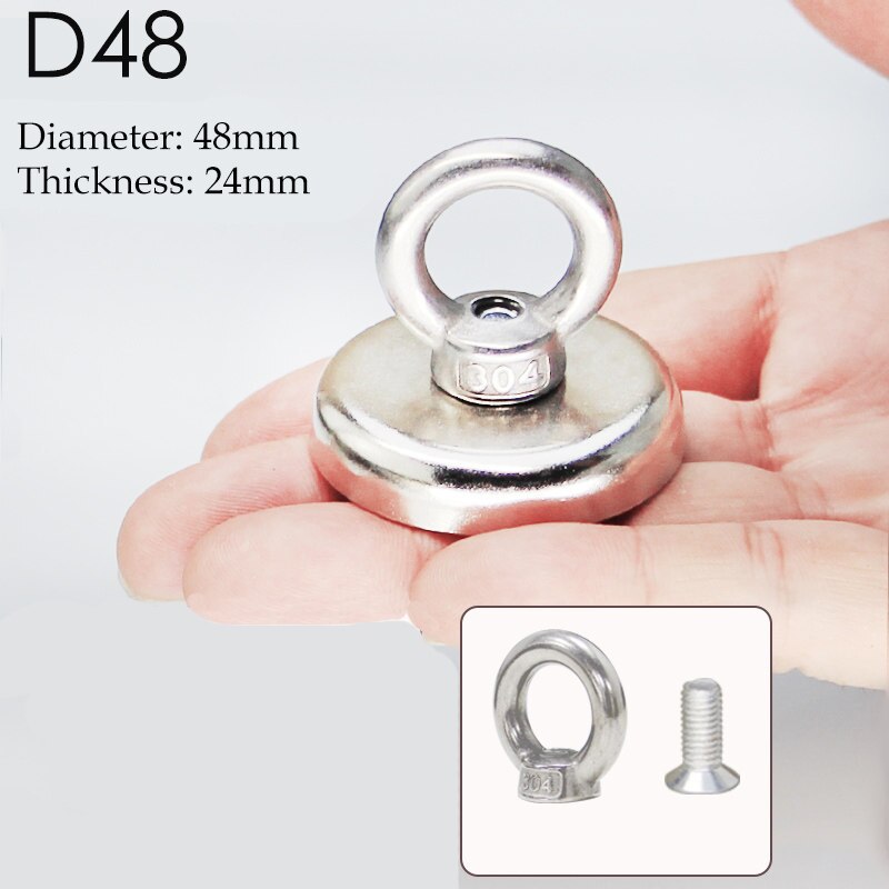 Strongest Permanent Powerful Magnetic Super Strong Magnet Pot Fishing Magnet Salvage Fishing Hook 9 Szie neodymium n52: 5