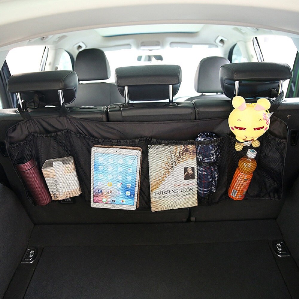 Organizador de malla para maletero de coche, accesorio universal de nailon para almacenamiento de carga de coche y suv, mallas para equipaje, bolsillo de viaje