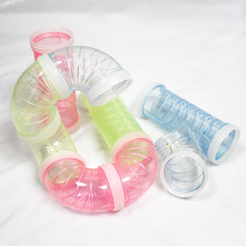 Sällskapsdjur hamster leksaker sex-genomgående tunnelbeslag transparent akryl bur hamster små djur marsvin träning små husdjur leksaker