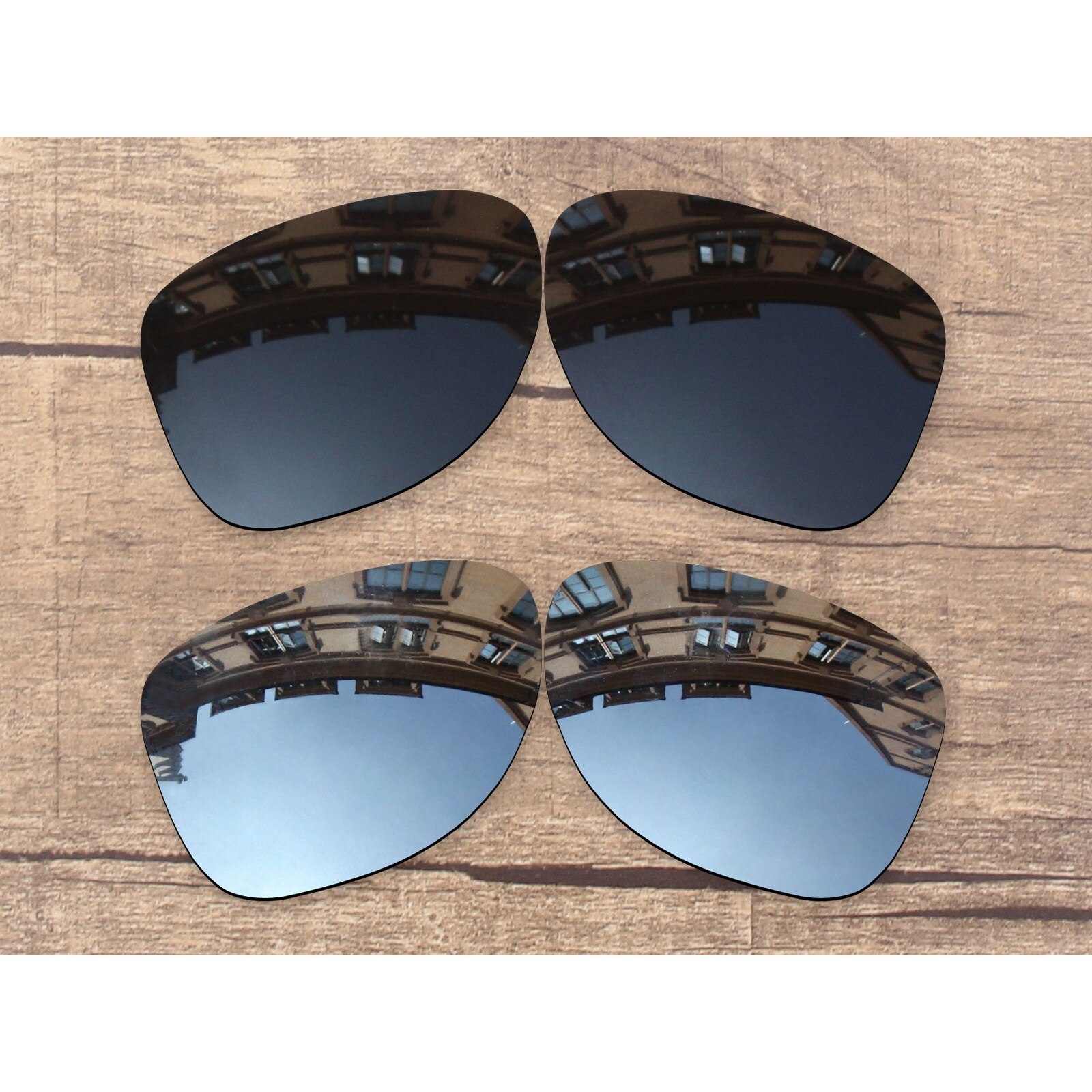 Vonxyz-repuesto de lentes polarizadas, 20 + colores, para marco de-roble XXX x35-six.2 OO9177: Black-Chrome