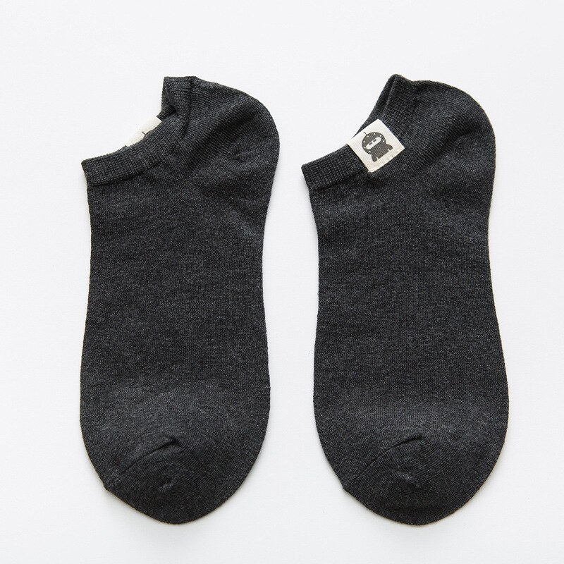 10 Pairs Large Size Socks Men Summer Breathable Alien Ankle Socks Short Cute Calcetines Deodorize Low Cut Thin Student EU 45: black