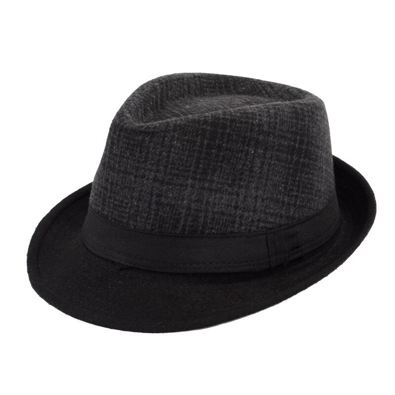 British Style Short Brim Jazz Caps Hats Wool Felt Fedoras Trilby Hat Solid Panama Formal Cap For Men Women Unisex: 03