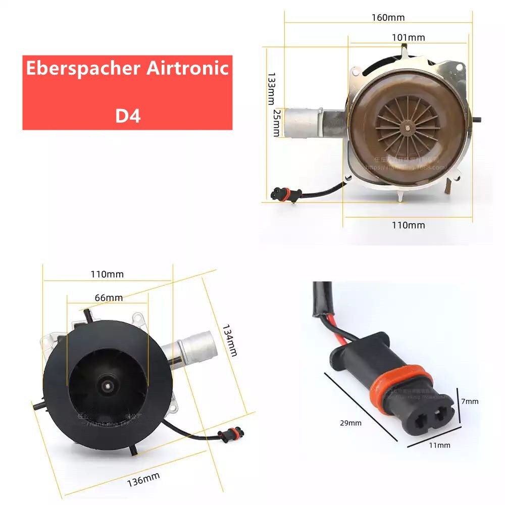 12v 24v Diesel Air Heater Blower Fan Motor Assembly 252113200200 / 252114992000 For Eberspacher Airtronic D4 Autonomous Heaters