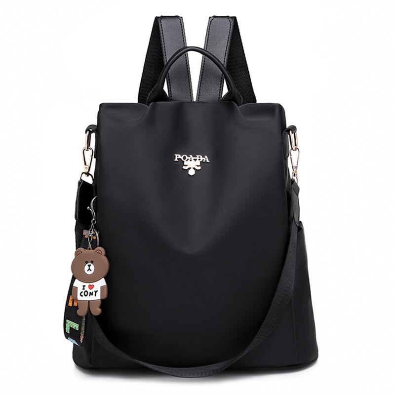 Mochila de con peces mágicos para mujer, mochila de gran capacidad para mujer, mochila escolar para chicas adolescentes, mochila de viaje ligera para señoras: Black