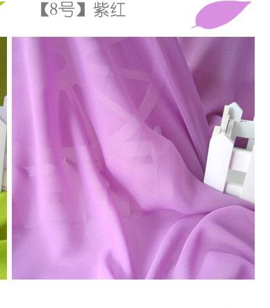 Chiffon georgette cloth fabric, transparent Wedding Lining Chiffon Yarn Clothes DIY Chiffon Fabric: 8 Purple Red
