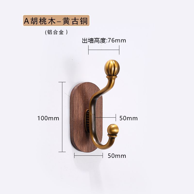 Chinese Kledinghanger Muur Hangende Wandjas En Hoedenrek Muur Massief Houten Haak Zonder Boren: plum