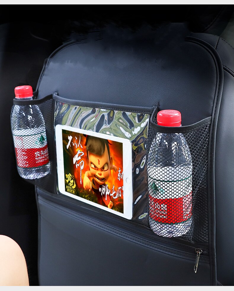 Bil anti sparke matt til låve multifunksjonell svart pu lærbeskytter til biltilbehør