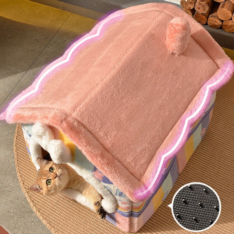 Abnehmbare Hund Haus Welpen Zwinger Haustier Luxus Villa Katze Zelt Nest Geschlossenen Teddy Chihuahua Höhle Kleine Hunde Korb Hund Liefert