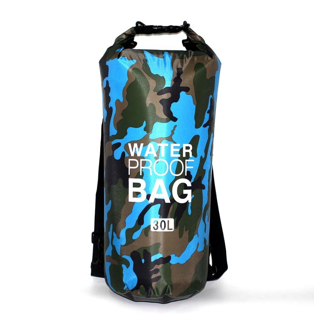 30L Outdoor Drijvende Waterdichte Droge Zak Zwemmen Zak Roll Top Zakken Opbergzakken Voor Rafting Varen Kajakken Kanoën Travlling: Light Blue