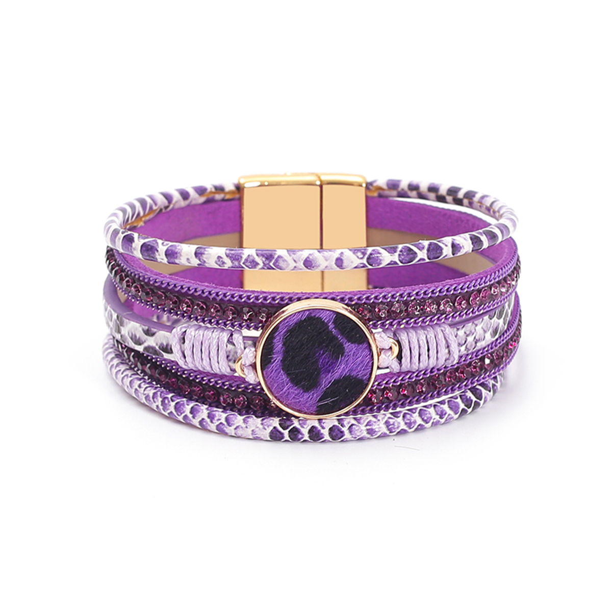 WYBU-Bracelets léopard à quatre Styles pour femmes, filles adolescentes, multicouche, large, Animal, imprimé guépard, Bracelet en cuir, bijoux