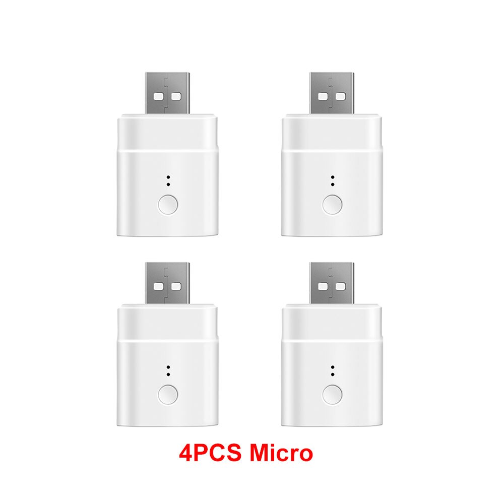 Itead Sonoff Micro 5V Draadloze Usb Smart Adapter Flexibele Draagbare Smart Wifi Schakelaar Controle Via Ewelink App Google Thuis alexa: 4PCS Micro