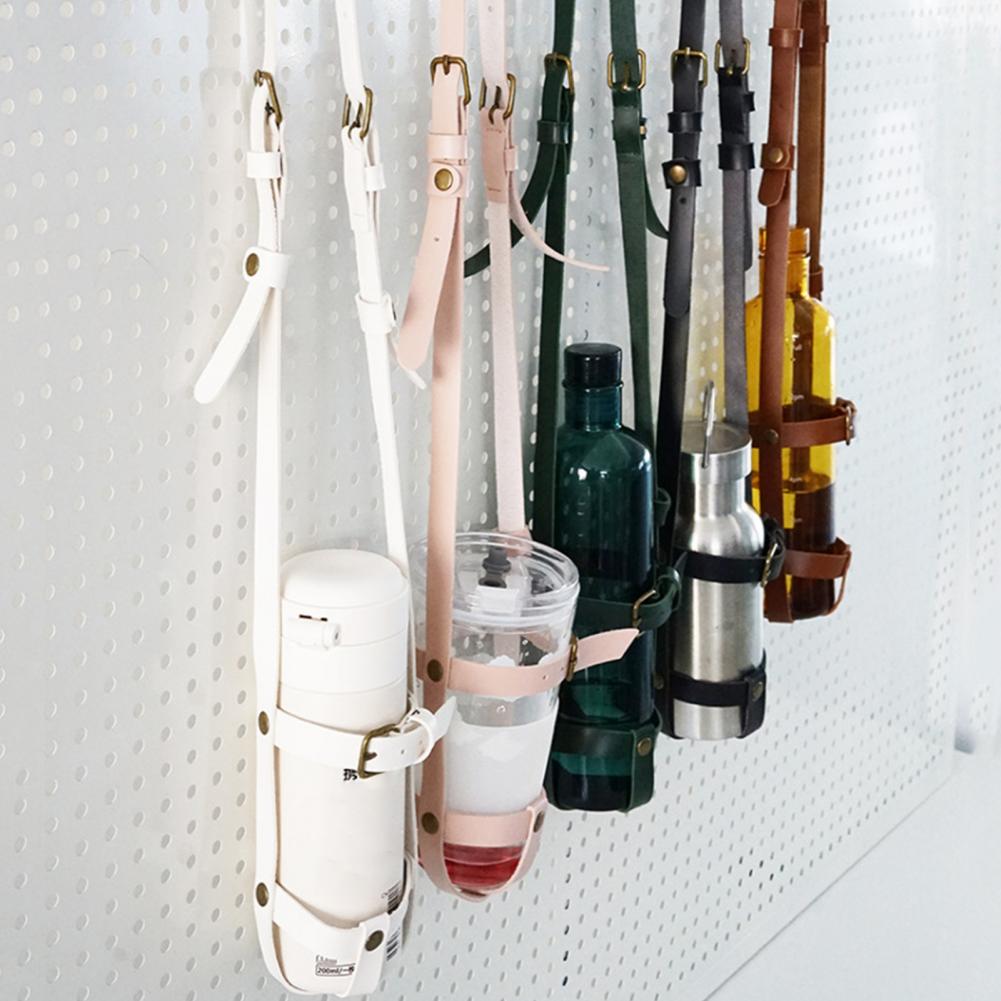 Kunstleer Waterflesdrager Holle Crossbody Waterfleshouder Verstelbare bekertas Waterfleszak Flessenopbergtas
