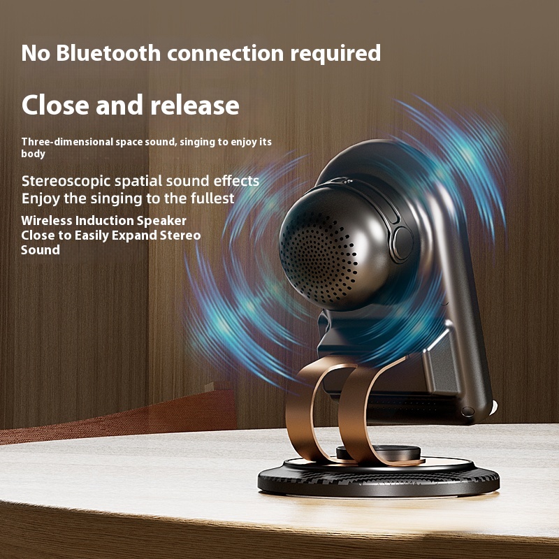 Induction Speaker For Phone Holder Multi-functional Induction Wireless Audio Phone Holder for iPhone Android Inductio Playback