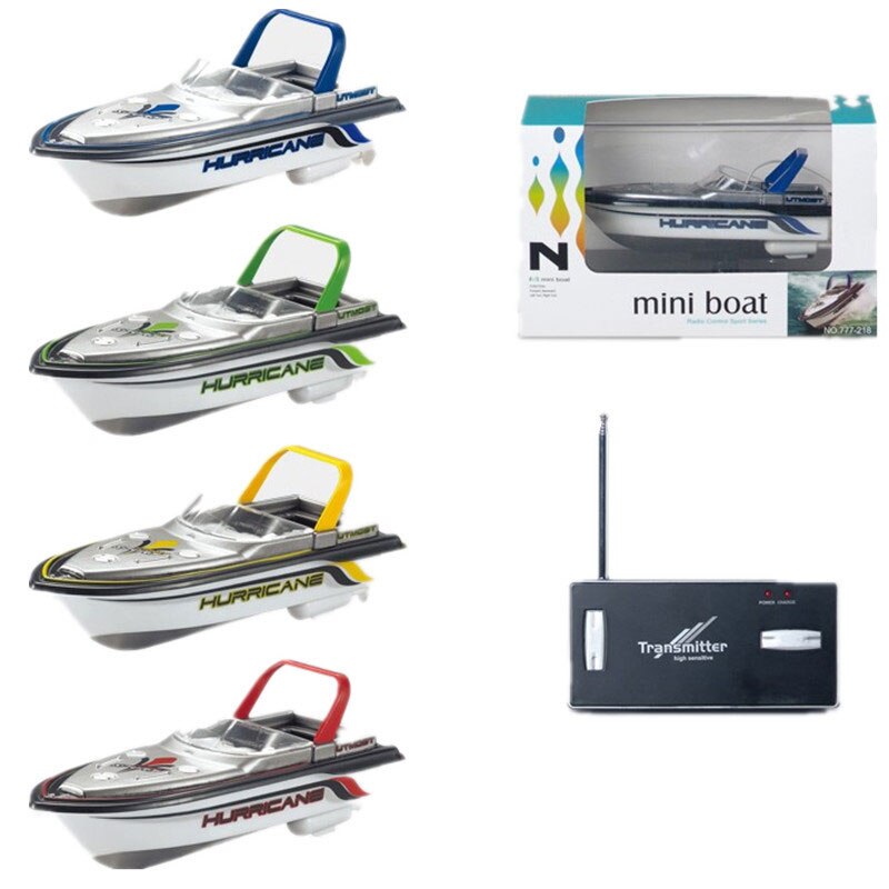 Mini Radio-Controlled Speedboat RC Ship Electric Remote Control Submarines Kid's Scientific Experiment Technology Funny Toy