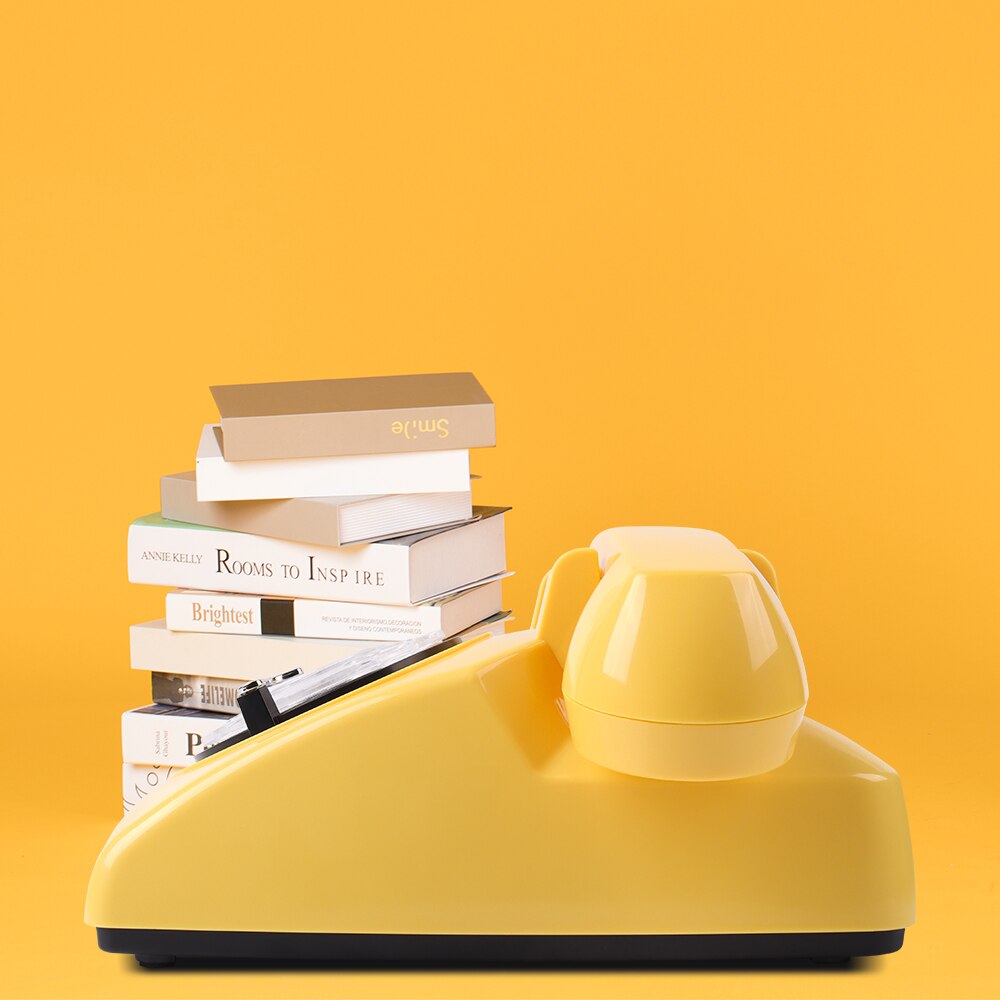 Revolve Wijzerplaat Vintage Roze Begie Zwart Vaste Telefoon Plastic Home Office Retro Draad Vaste Vaste Telefoon Europa Stijl