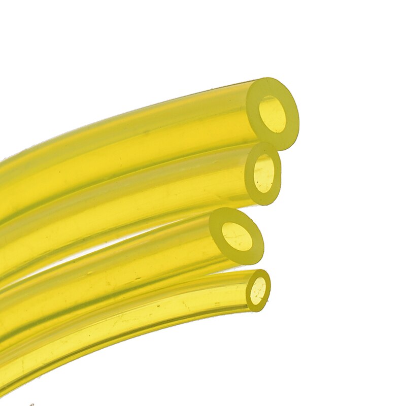 GZhaizhuan 8 stuks gele benzineslang, 4 maten brandstofslang (2 mm × 3,5 mm, 2,5 mm × 5 mm, 3 mm × 5 mm, 3 mm × 6 mm) voor onkruidverwijderaar, kettingzagen, carburateur (1,2 m