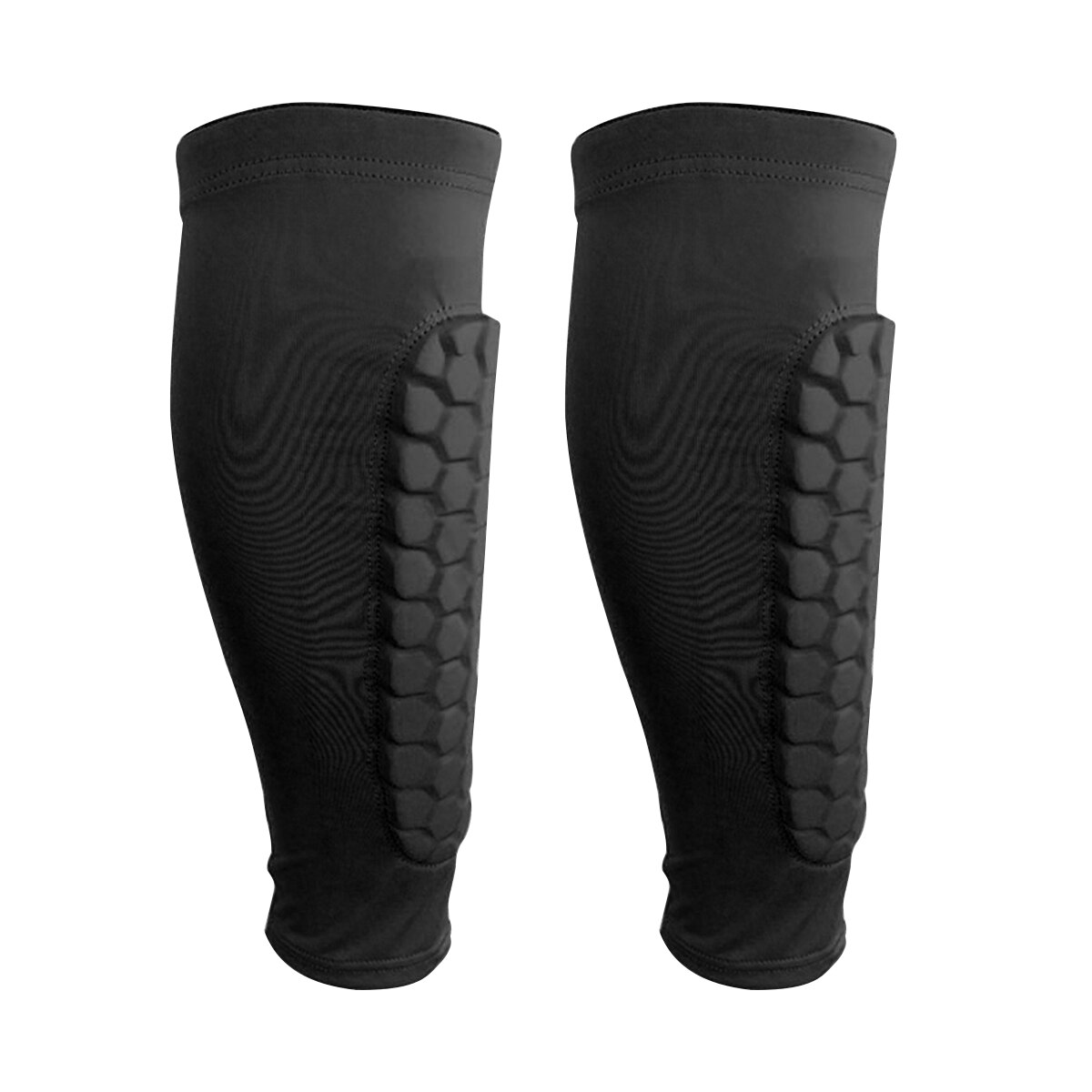 Sport Bescherm 2 Stuks Kalf Beschermhoes Professionele Crashproof Shin Guards Fit Voor Voetbal Basketbal Fietsen Klimmen: Black / M