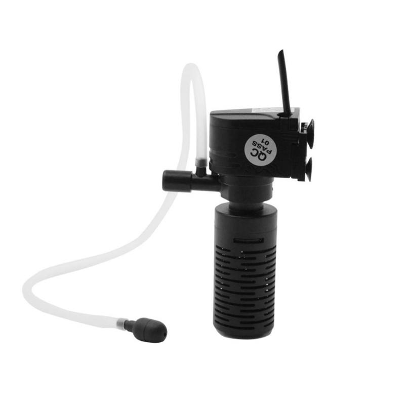 3W 3 in 1 Mini Aquarium Purifier Aquarium Filter Aquarium Zuurstof Dompelpomp Waterzuiveraar: Default Title