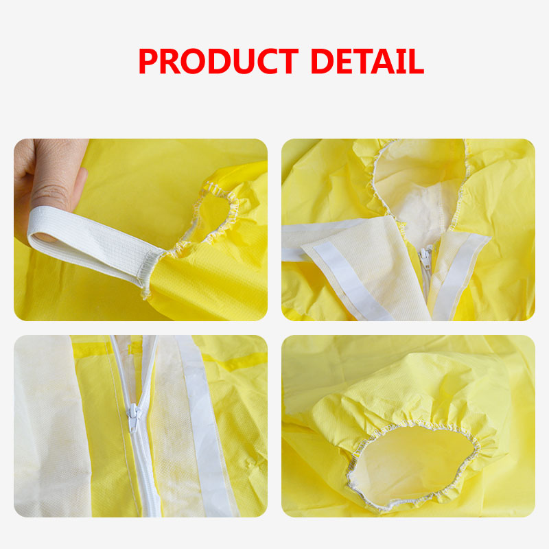 Overall Suit Disposable Coveralls Protective Suit Unisex Chemical Lab Factory Hospital Spray Industrial Work Safety Clothing