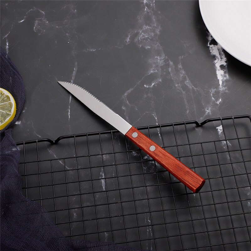 Keuken Houten Handvat Servies Rvs Bestek Set Luxe Lepels Vorken Messen Diner Set Koffie Servies