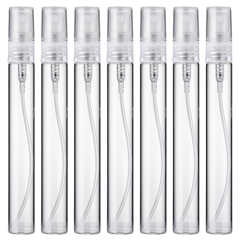 10/30/50/100PCS 10ML Perfume Bottle Portable Glass Refillable Spray Bottle Atomizer Container Women Perfume Pump Travel Bottle