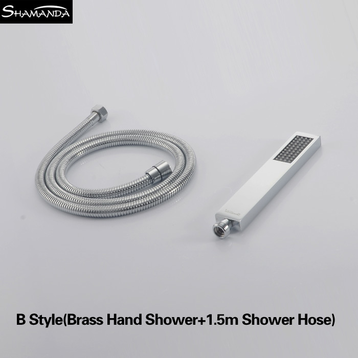 Solid Brass Chrome Hand Shower Several Styles Handheld Showers with Shower Holder,Shower Hose Bathroom Products: 20291 SET1