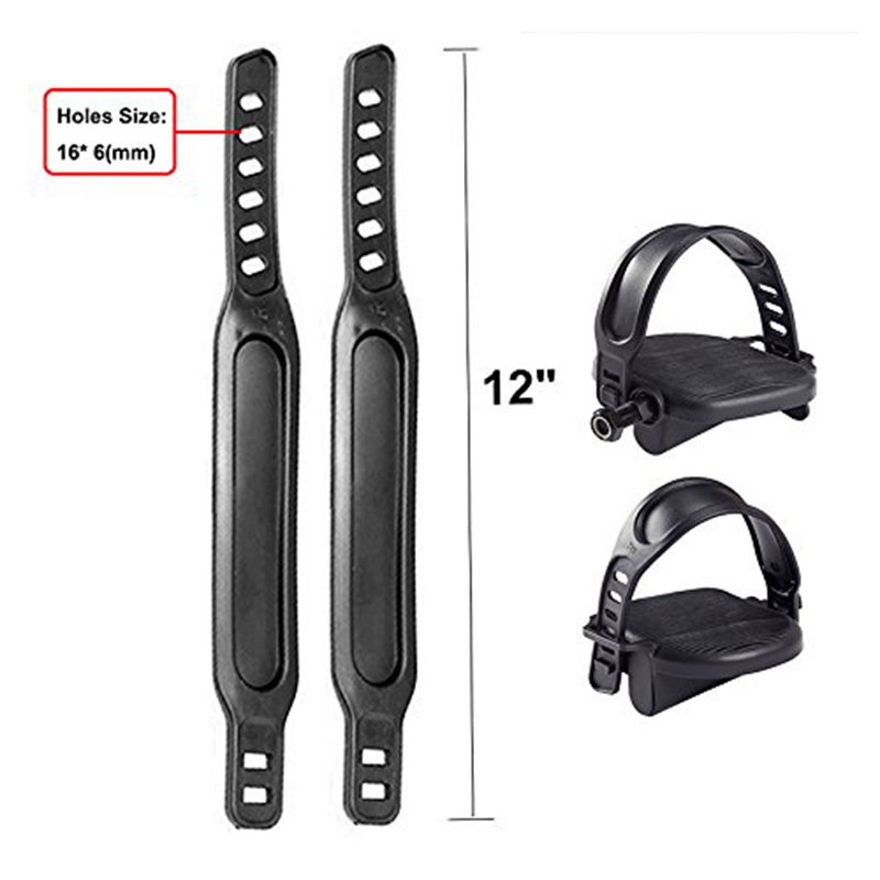 Pédale de vélo large avec sangles, 1 paire, pour exercice, papeterie, à domicile