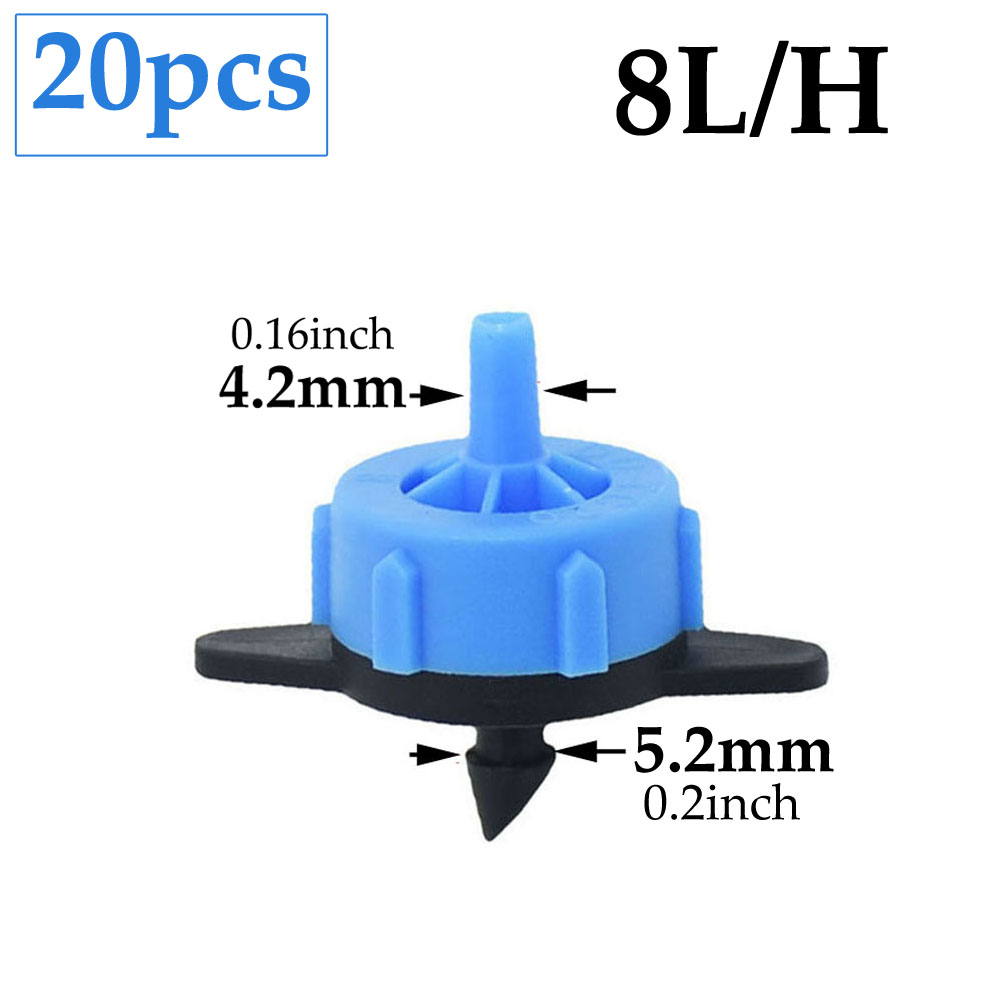 2L 4L 8L Irrigation Drippers Fitting 2/4-way Arrow Dropper Connector Cross Water Splitter Emitter Micro Drip Irrigation System: Navy Blue
