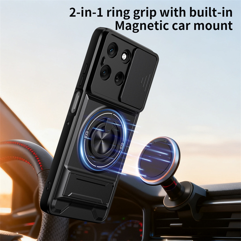 Rüstung Auto Magnetische Ring Fall Für Motorola Moto G56 G86 G35 G55 G34 G54 G64 G84 G13 G23 G53 Objektiv Schützen Abdeckung Ständer Halter Funda