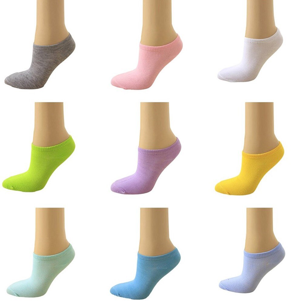 1 Pairs winter Womens Girls Leuke Solid Candy Kleur Grappige Microfiber Laag Uitgesneden Sokjes