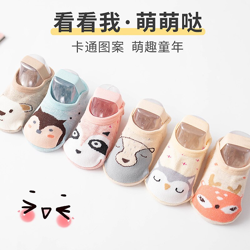 Baby Sokken Boot Sokken Katoenen Baby Peuter Vloer Sokken Leuke Cartoon Baby Anti-Slip Sokken Baby Meisje Baby Boy zachte Sokken
