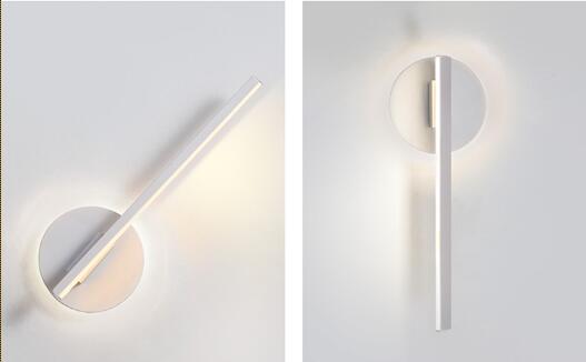 Moderne ledet vegglampe til soverom stue studie rom justerbare hjem deco vegglamper hvit svart ferdig 90-260v
