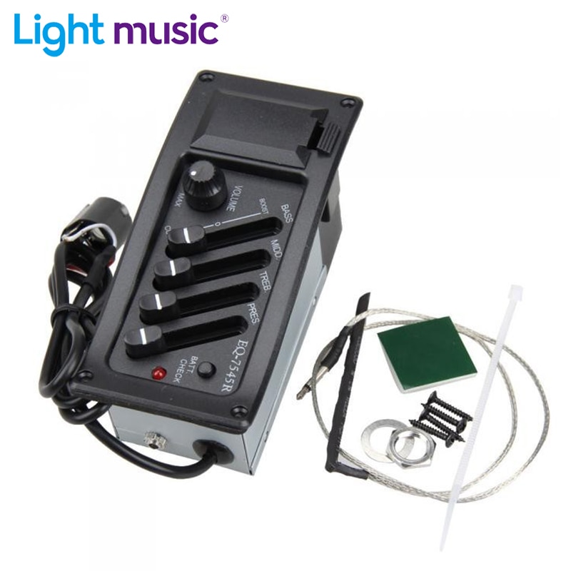 Akustinen kitara eq piezo mikrofoni / esivahvistinyksikkö akustinen kitara eq -7545r